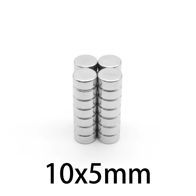 10-100PCS 10x5mm Powerful Neodymium Disc Magnets 10mmx5mm Search Diameter Magnet 10*5mm Round Magnets 10*5