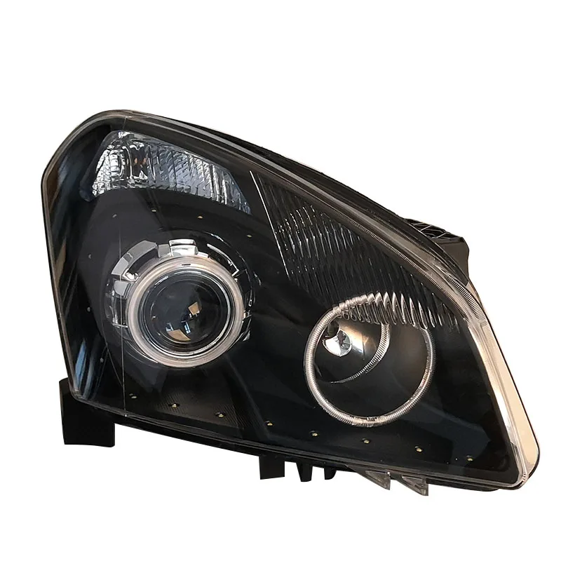 Modified LED angel eyes aperture lens headlights for Nissan Qashqai 2008 2009 2010 2011 2012 2013 2014 2015 2pcs