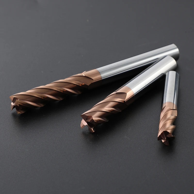 Fresa in lega di acciaio al tungsteno da 55 gradi 4 flauti Coltello a fondo piatto esteso Fresatura in acciaio rivestito 2 flauti Utensile CNC