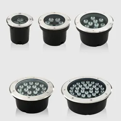 Lámpara LED subterránea para empotrar escaleras, foco de suelo impermeable para jardín al aire libre, IP68, 6W, 9W, 12W, 15W, 18W, 220V, 12V, 24V