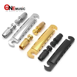 Gold/Black/Chrome 6 String Saddle Tune-O-Matic Bridge for LP Electric Guitar