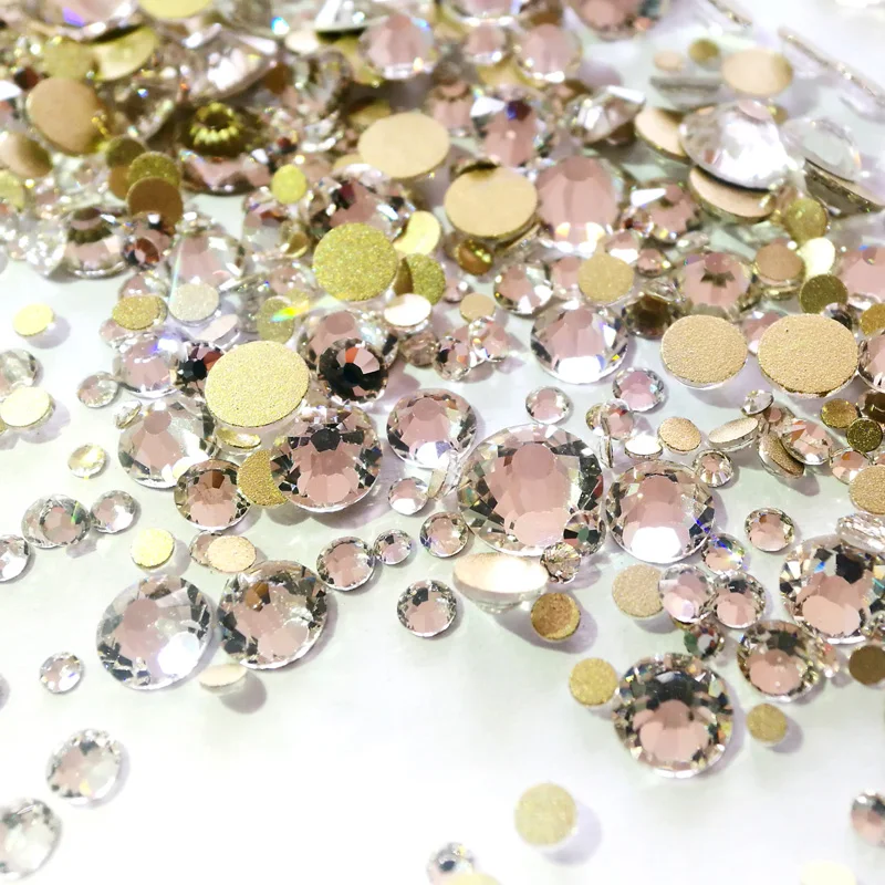 Crystal NON hotfix Rhinestones Pixie Crystal SS16 SS20 SS30 Swar Glass Gems Strass Flatback Nail Art Garment Decorations