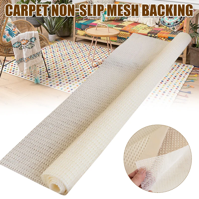 Anti-Slip Mat Underlay Protection Carpet PVC Anti-slip Mesh Backing Customizable Anti-skid Pads Drawer Mat For Carpet Rug Fixing