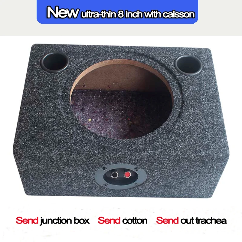 

8-Inch New Ultra-thin Coaxial Speaker Empty Cabinet Wooden Box Square MDF Felt Car Modified Subwoofer Passive With Junction Box