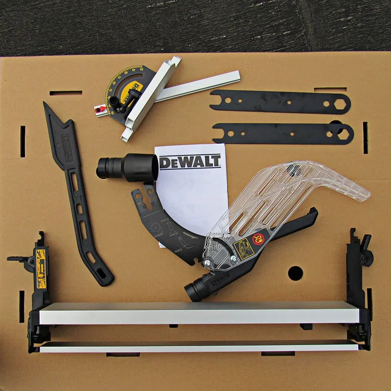 DEWALT Dust-Free Wood Cutting Machine Small Mechanical Desktop Portable Woodworking Sliding Table Saw DWE7492