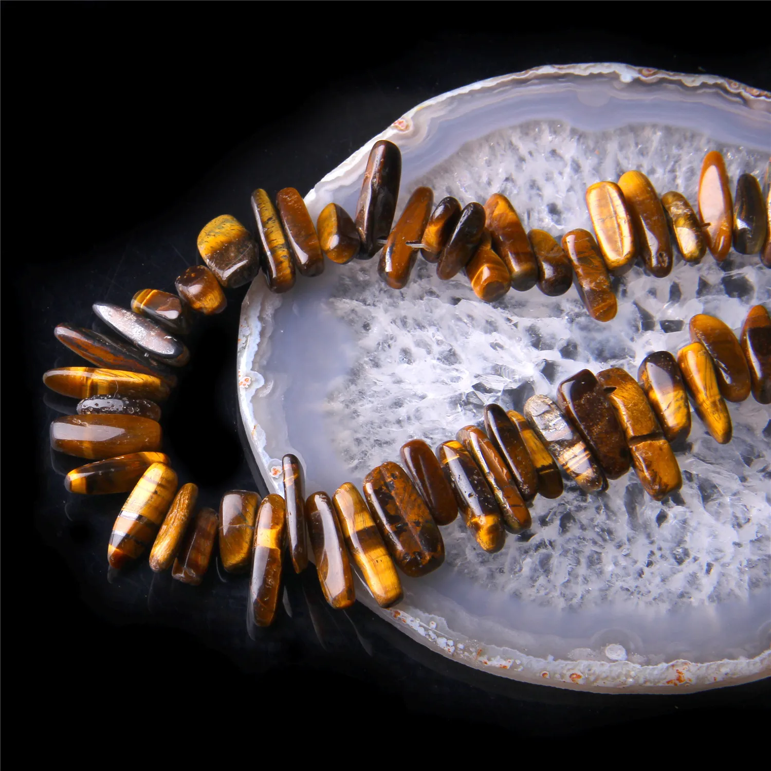 Nuovo arrivo denti naturali forma pietra perlina 10-24MM ametista Jaspers Agat Turquise Stick perline per gioielli che fanno Accessori fai da te