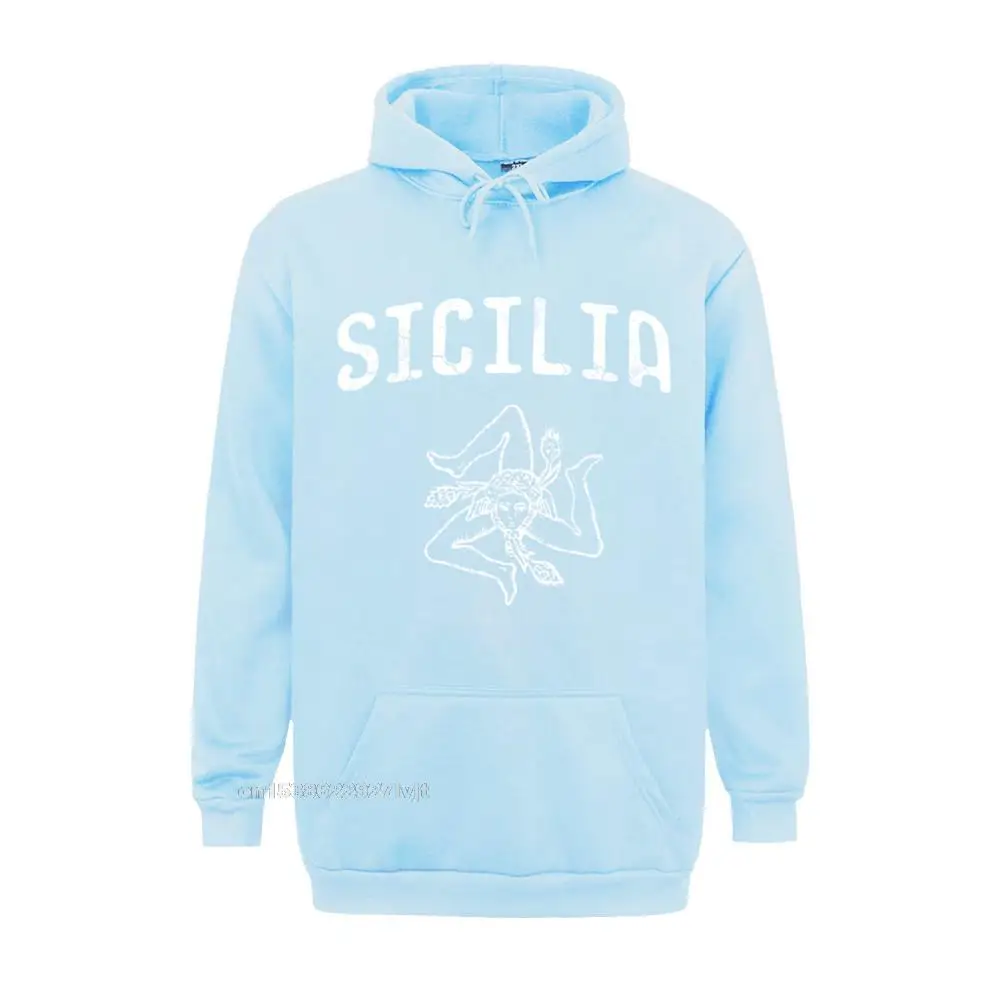 Sicilia Italy Sicily Sicilian Siciliano Italia Italian Long Sleeve Hoodie Comfortable Tops Hoodie Cotton Men\'s Hoodies