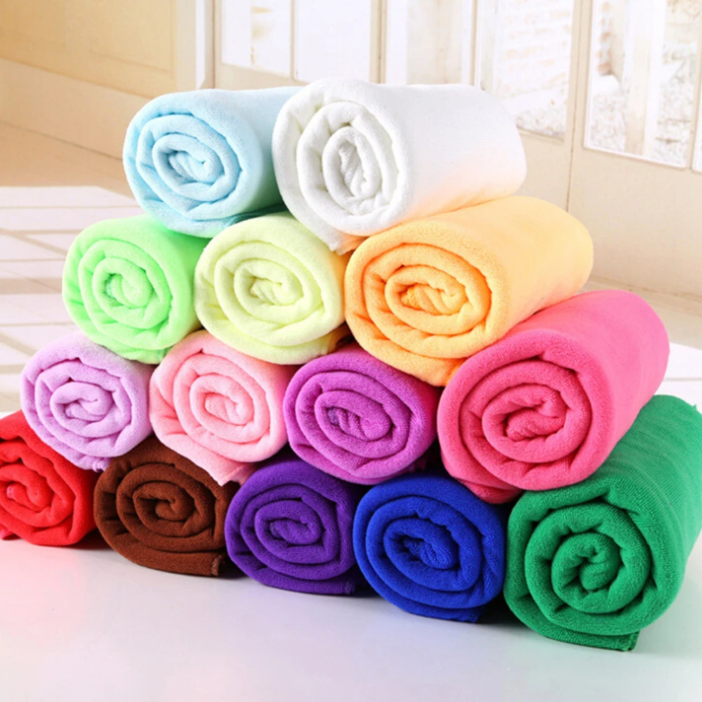 Water Absorbing Soft Microfiber Towel Washcloth Multi-Purpose Cleaning Cloth Bathing Hair Drying Face Car Wash Wiping 30x30cm