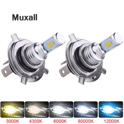 Super Bright H7 H4 H11 80W LED Car Headlight Bulb Conversion Kit Canbus Error Free Bulb White 8000LM 6000K 12V Auto LED Headlamp