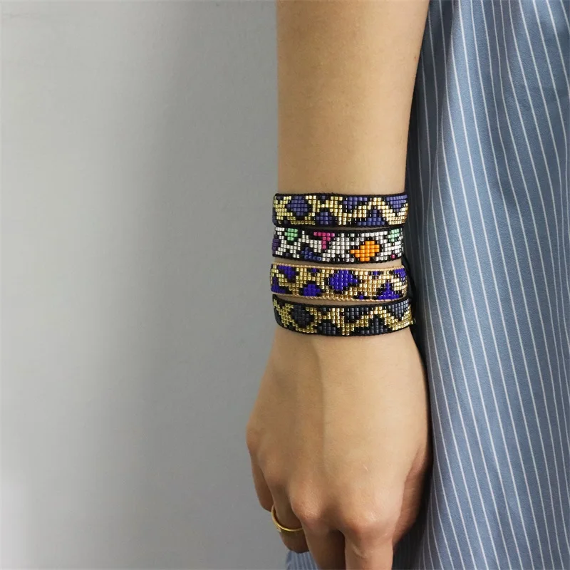 ZHONGVI Vintage Leopard Miyuki Beaded Bracelet Women Bileklik Fashion Handmade Woven Bracelets Pulseras Mujer Moda 2021 Jewelry