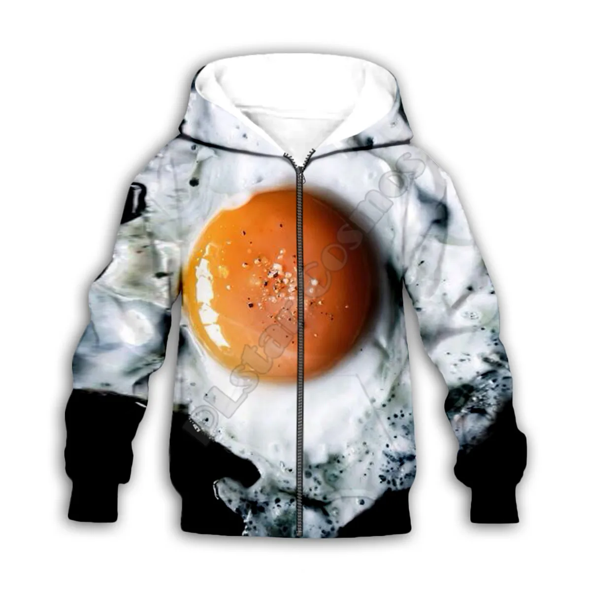 Delicious Food Eggs 3d printed Hoodies family suit tshirt zipper Pullover Kids Suit Sweatshirt Tracksuit/Pant Shorts 02