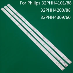 Подсветка телевизора Philips 32PHH4101/88 32PHH4200/88 32PHH4309/60, Светодиодная лента для подсветки телевизора, линейка GJ-2K15 D2P5 D307-V1 V1.1