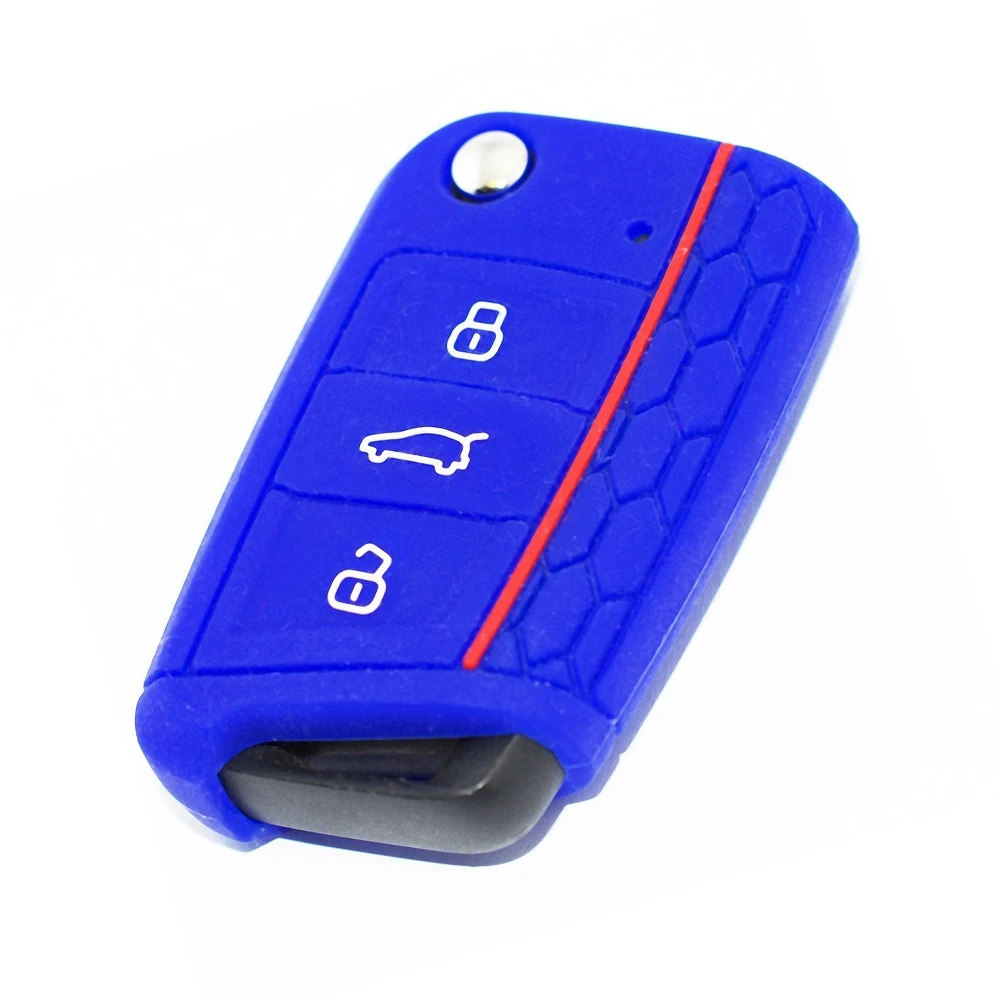 Car Key Case For Volkswagen Golf 7 mk7 For Skoda Octavia A7 Silicone Key Portect Case Key Bag Key Cover car Accessories