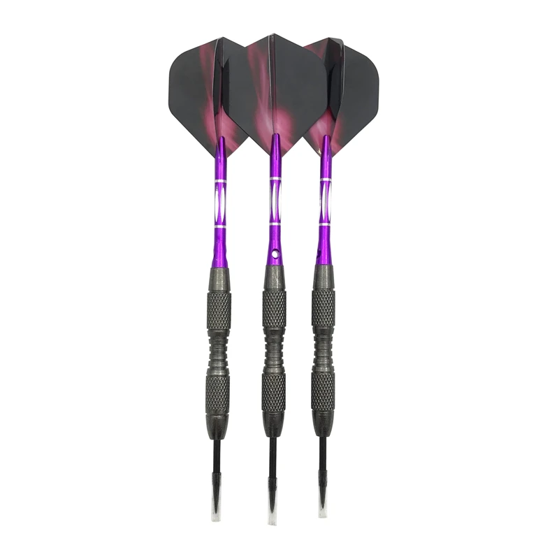 

Dardos Flight Steel Tip Darts 3Pcs Indoor Sports Professional 20g Hard Darts Throwing Movement Dart Purple Darts Shafts Flights