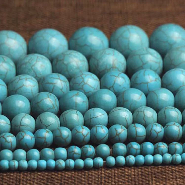 

Authentic Natural Turquoise hand string high porcelain Wulanhua round beads natural iron wire 108 ore jewelry jade certificate