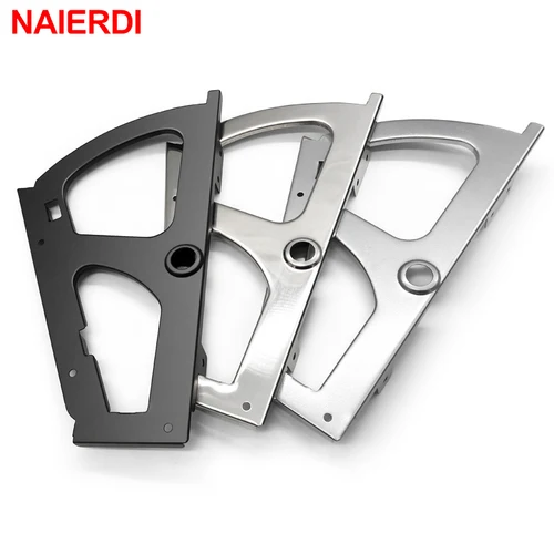 NAIERDI-bisagras para muebles, accesorios de Metal para armario, cajón, zapatos, accesorios de acero inoxidable, Hardware plegable de autoajuste, 2 uds.