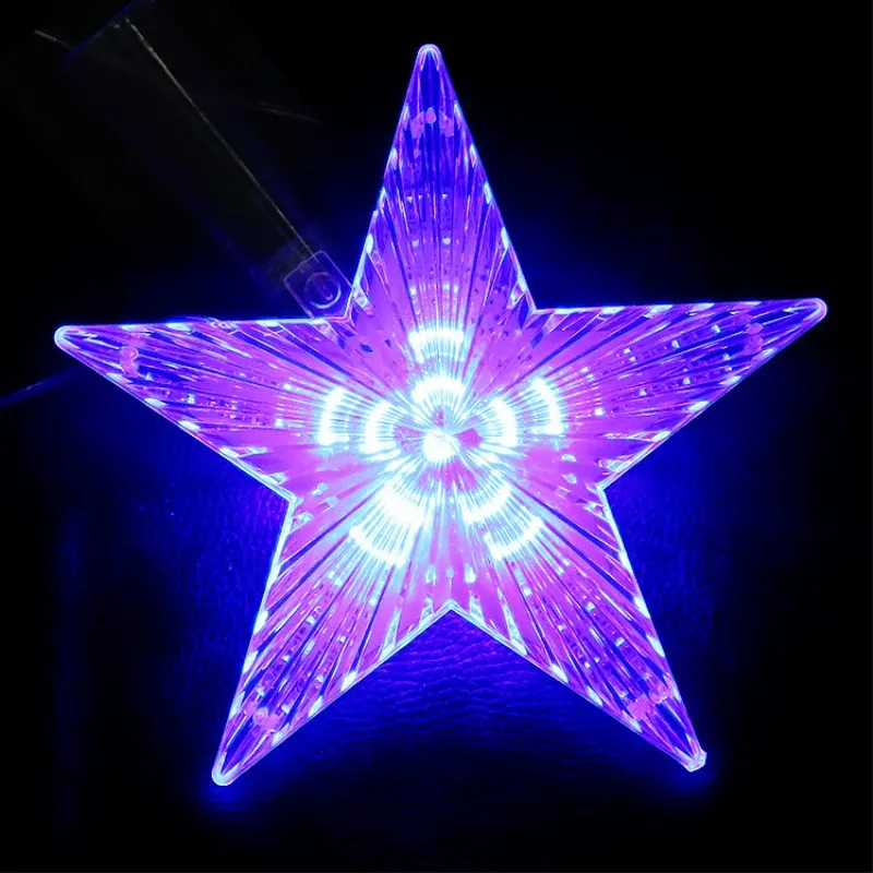 Star Tree Light for Christmas Trees Decoration EU Plug Blinking Fairy Lights Home Wedding Party Garden Holiday 23cm Dropshipping