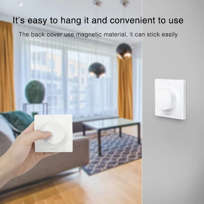 Miboxer K1 Interrupteur Rotatif Panneau Télécommande DC3V Wifi Contrôlable Gradation 2.4GHz Luminosité Couleur Température LED Ampoule