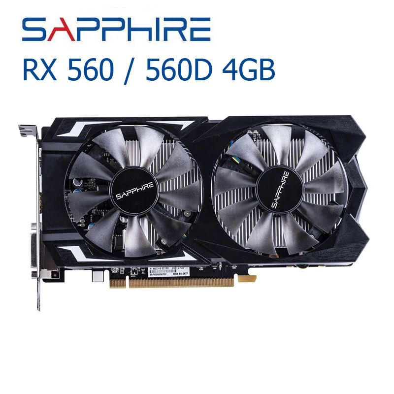 

SAPPHIRE RX 560D 4GB Graphics Cards GPU For AMD Radeon RX 560 4GB RX560 RX560D Video Card HDMI DVI DP Computer Game Map Used