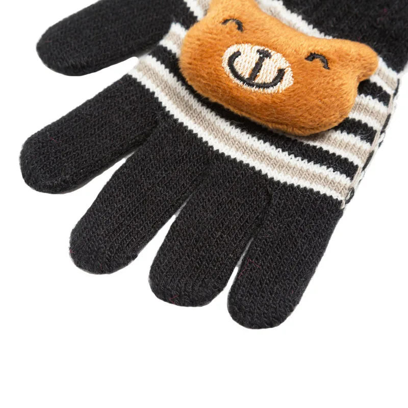 1-5Years Old Children's Winter Warm Thick Gloves For Boys Girls Cute Cartoon Animals Baby Infant Hand Mittens Full Finger Gloves