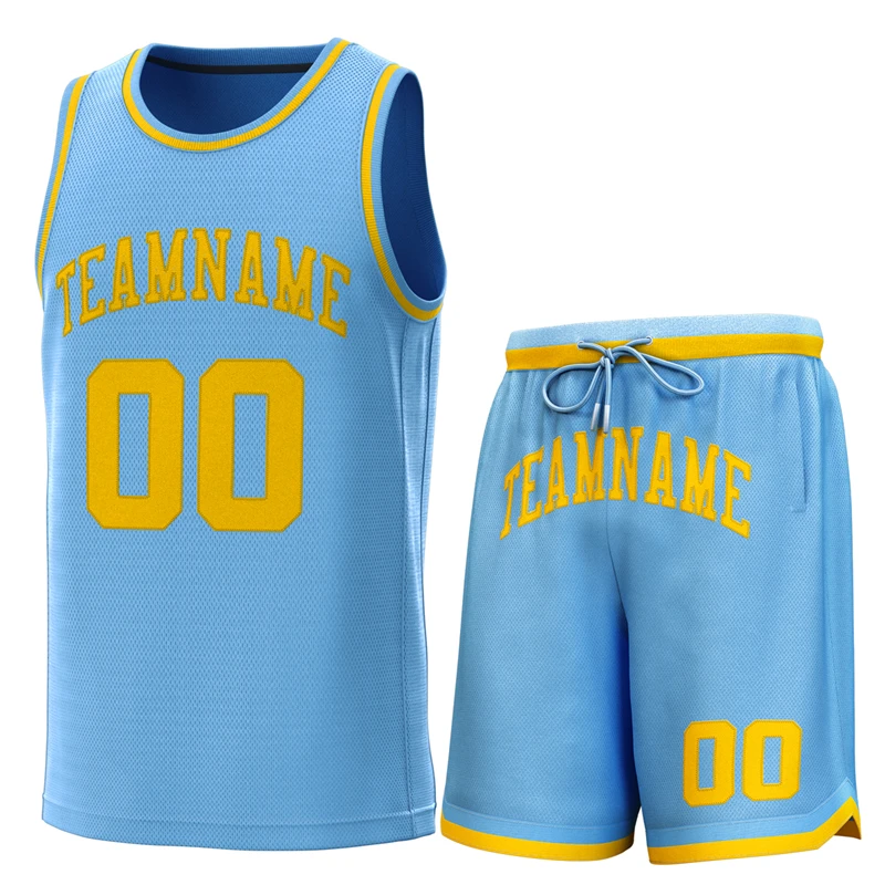 Aangepaste basketbal jersey bedrukte set volwassen kinderen basketbal shirt en shorts pak College League basketbal trainingsuniform