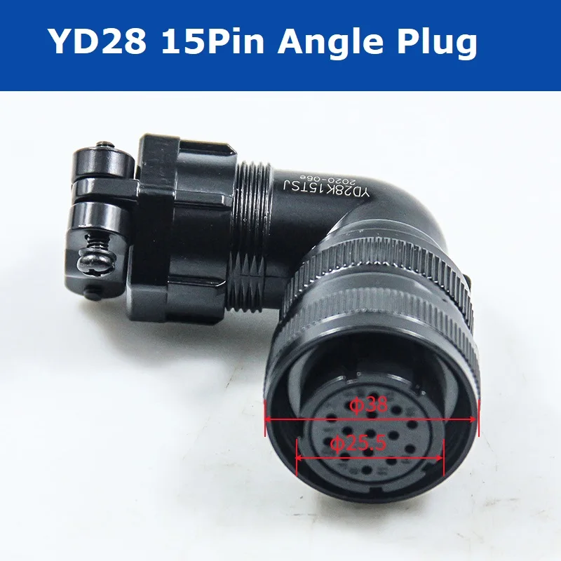 Động Cơ Servo Cổng Kết Nối Hàng Không Góc Cắm Ổ Cắm YD32 YD28 YD18 4Pin 7Pin 15Pin Chống Thấm Nước Cho Fanuc Mitsubishi Mege Maxsine