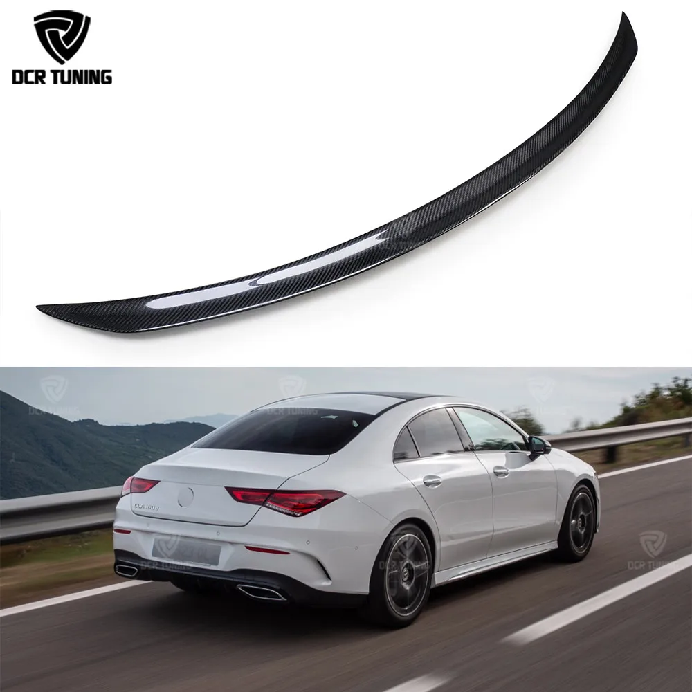 

For Mercedes CLA Spoiler CLA45 W118 C118 Sedan Carbon Fiber Rear Trunk Wings Spoiler CLA 180 200 2019 2020 - UP