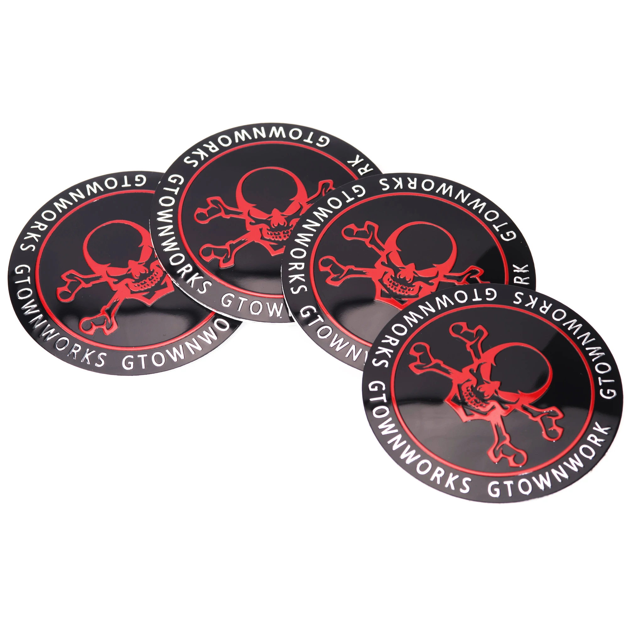 4pcs 68mm Universal Car Wheel Center Cap Stickers For Rim Hub Covers Skull Refits Styling Auto Hubcap Accessories