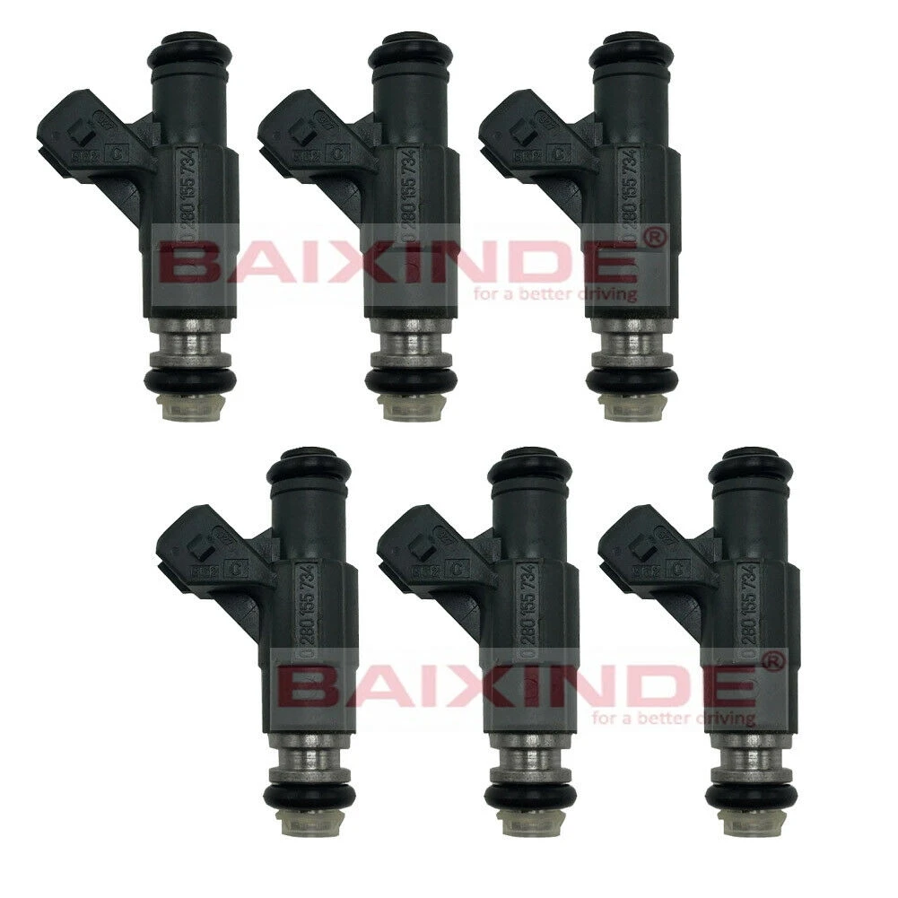 

Set of 6 Fuel Injectors For 97-98 for Ford Explorer 0280155734 97JF9F593BA FJ307