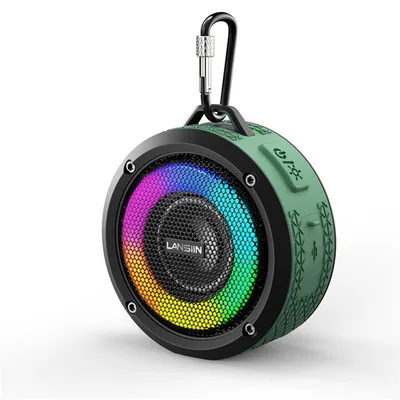 Haut-parleur Bluetooth portable TWS, LED colorée, haut-parleur sans fil extérieur étanche, 7 niveaux