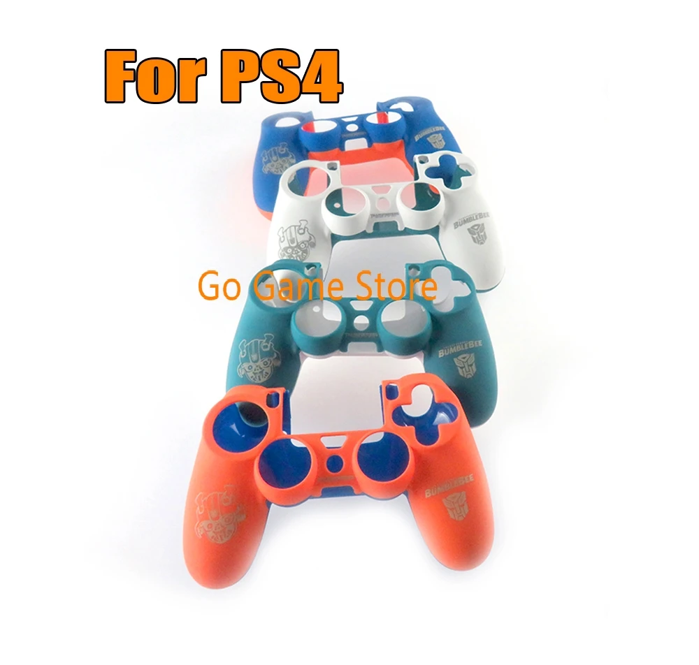 1pc para ps4 controlador sem fio de borracha plástico para jds 001 capa frontal traseira habitação escudo caso para sony