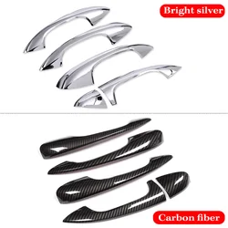 Auto ABS Chrome Exterior Door Handle Cover Trim Sticker for Mercedes Benz C Class W205 GLC X253 E Class W213 Car Accessories LHD