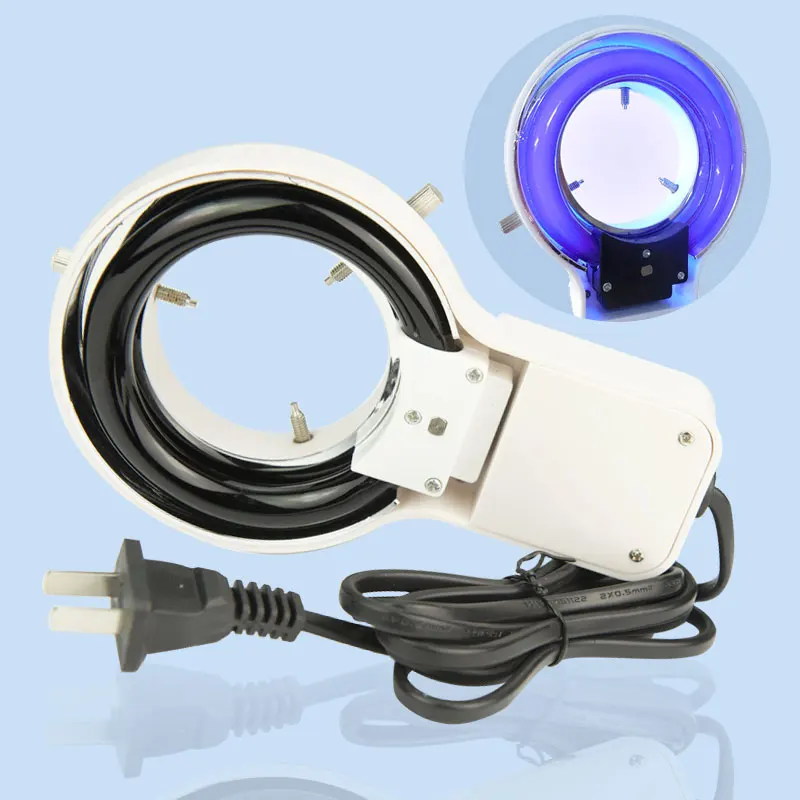 

8W/110V 220V UV Microscope Light Source Purple Fluorescent Ring Lamp for Stereo Microscope 60mm Inner Diameter