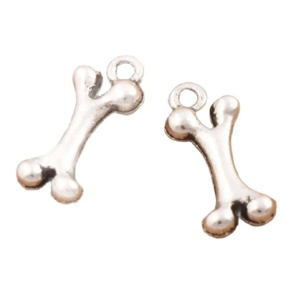 

Dog Food Bone Spacer Charm Beads Pendants Handmade Jewelry DIY L202 40pcs 8.6x19.1mm Zinc Alloy