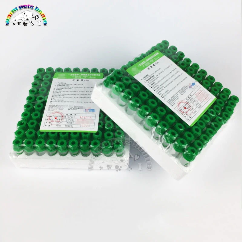 Heparin Tube Lithium Heparin and Sodium Heparin Disposable Blood Collection Tube Veterinary Supplies