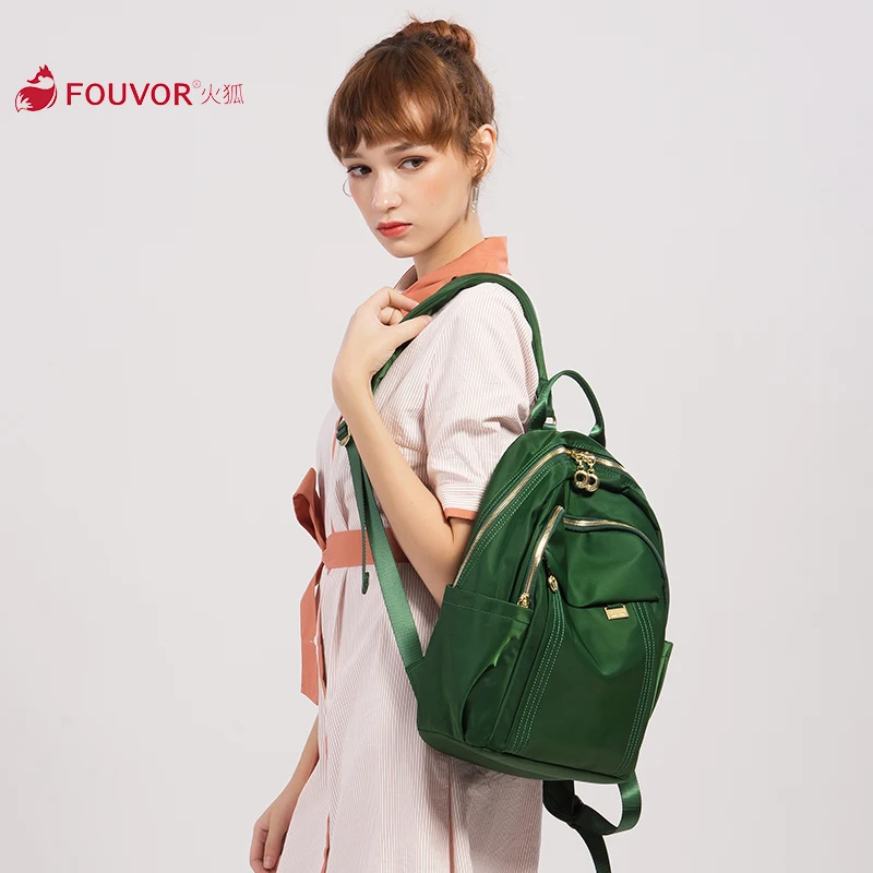 Fouvor Fashion Women Backpack Nylon Messenger Bag Solid Large Capacity Zipper Shoulder Bags Female 6013-03