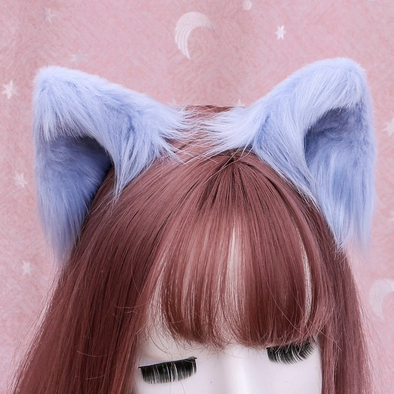 Épingle à Cheveux en Forme d'Oreille de Chat et de Bête, Accessoire de Sauna, Simulation à la Main, Stéréo, Mignon, en Peluche, Lolita, Fille, KC, Paire de Pinces