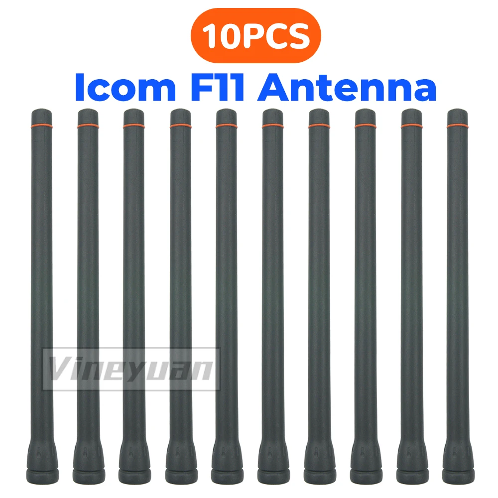 

10pcs 16.4cm/6.45inch 136-174MHZ Two Way Radio VHF Antenna for ICOM IC-F3 F11 F14 F15 F16 F33 F34 F70 R91A (50 OHM 1.8dBi)