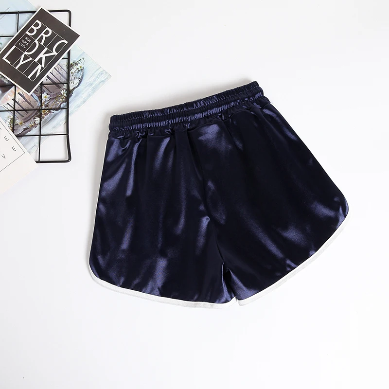 Jogger Letter Striped Sport Workout Shorts Ladies Lace Up Womens Elastic Waist Shorts Summer Patchwork Gym Athletic Loose Shorts