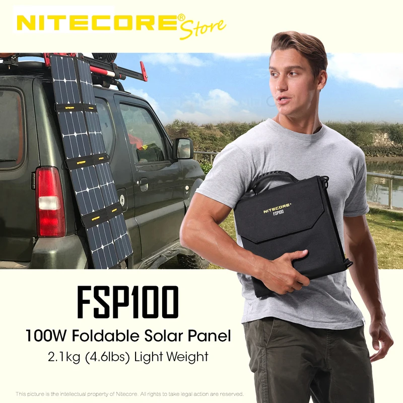 Nitecore FSP100 100W Foldable Solar Panel for Outdoor Charging