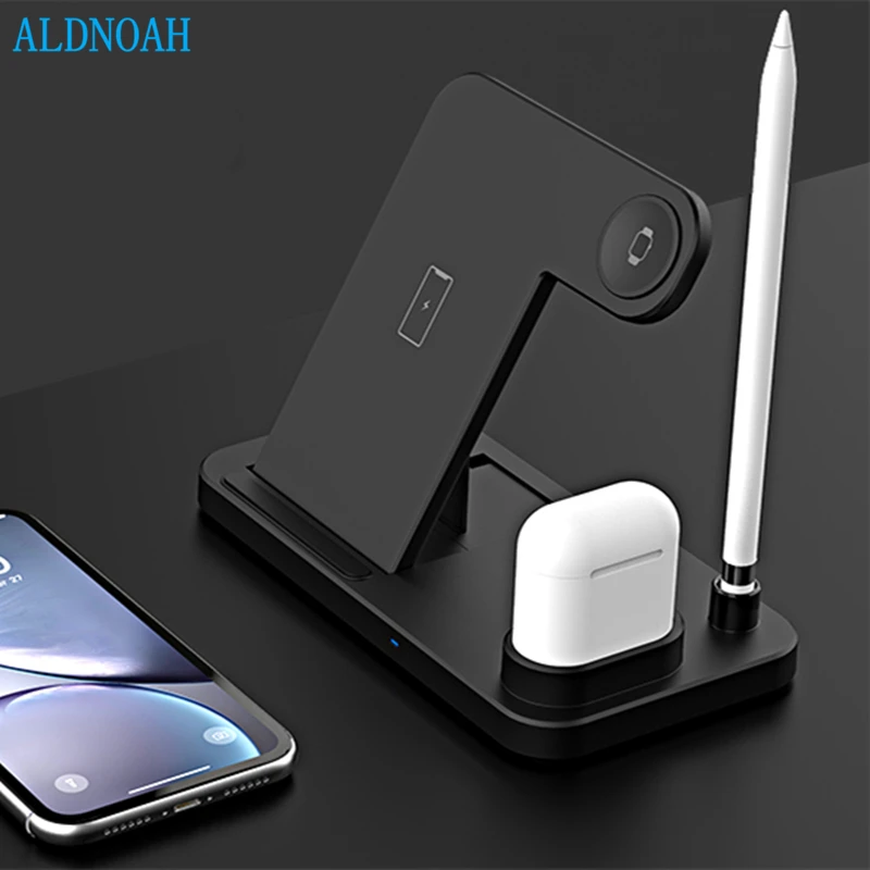 

ALDNOAH 4 in 1 Wireless Charger For iPhone 12 11 XS XR X 8 Fast Charging Stand for Apple Watch SE 6 5 4 3 iWatch Airpods Pro