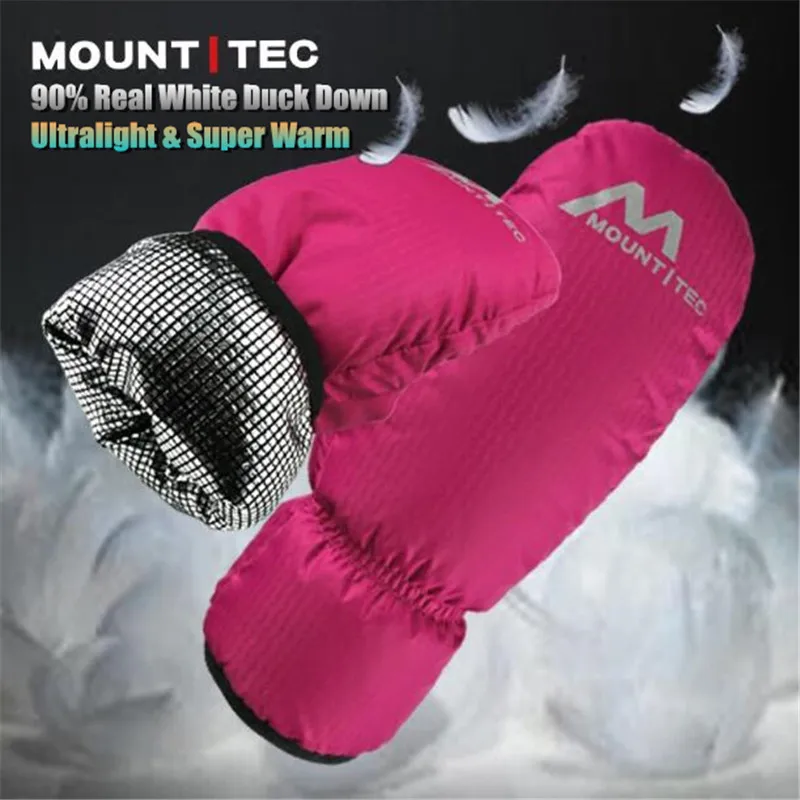 MOUNTITEC Unisex Men&Women Duck Down Mittens Teens Boy&Girl Folding Pocket Mitten Winter Warm Waterproof Touch Screen Ski Gloves