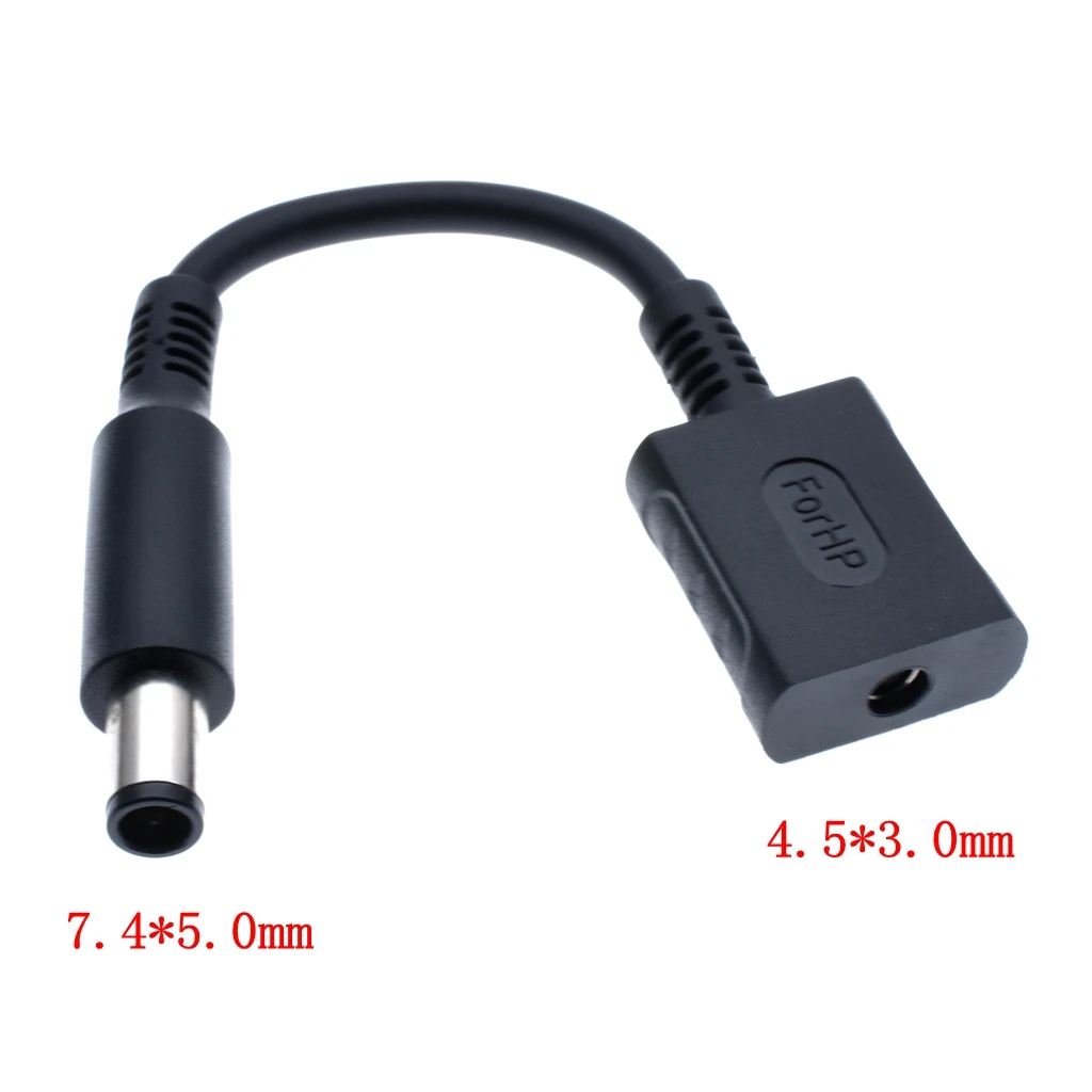 DC Power Adapter Connector Plug DC conversion head jack female 4.5*3.0mm plug to male 7.4*5.0 mm with Pin for HP Pavilion Laptop