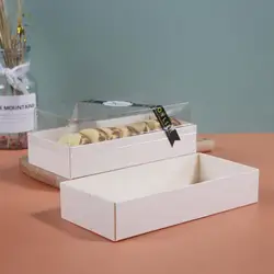 10Pcs Sandwich Packing Boxes Cake Box Baking Holder Wooden Food Cases Dessert Boxes Party Favor Sandwich Packing Container
