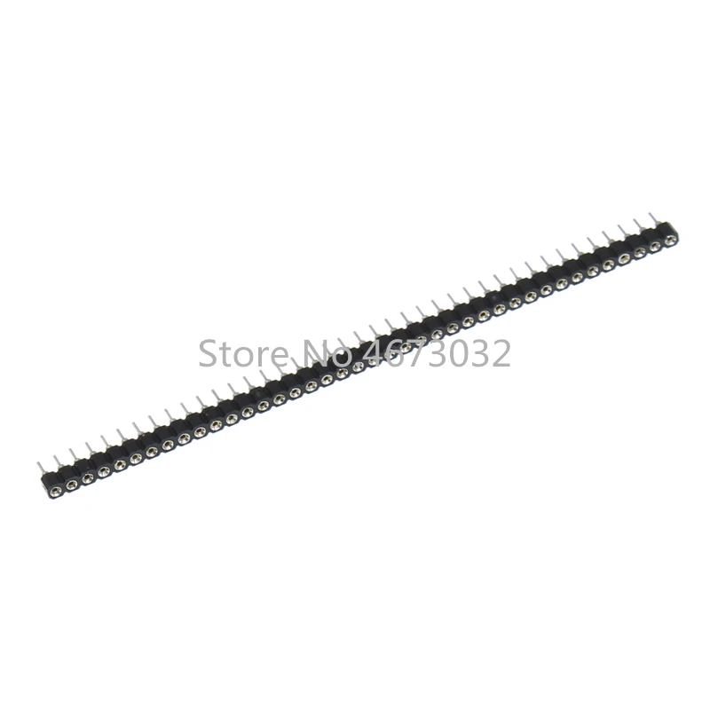 10 Stks/partij 2.54Mm Pin Header Vrouwelijke Enkele Rij 40 Pin 2.54Mm Ronde Pin Connector 1x40