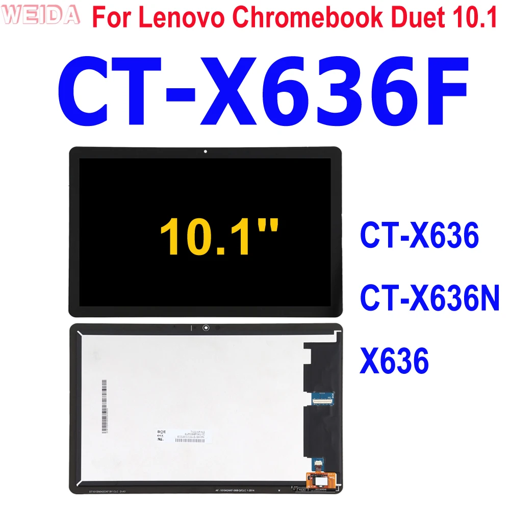 

Новый ЖК-дисплей 10,1 дюйма для Lenovo Chromebook Duet 10,1 CT-X636 CT-X636F X636 ЖК-дисплей сенсорный экран дигитайзер инструменты для сборки