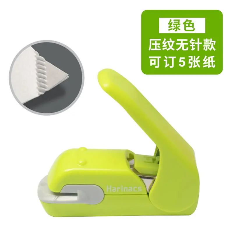 Japan KOKUYO Staple Free Stapler Harinacs Press Creative & Safe Student Stationery For 5 sheets