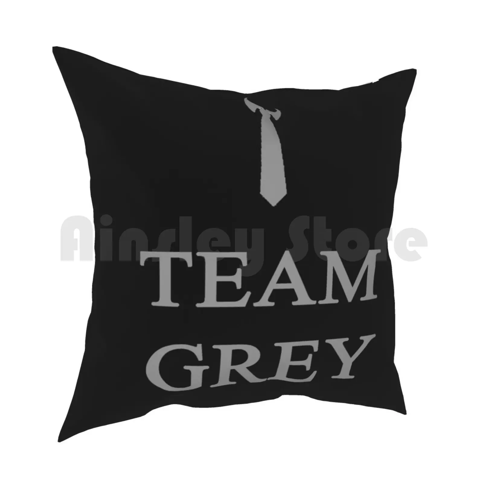 Team Grey Szara poszewka na poduszkę z nadrukiem Home Miękka poduszka do rzucania 50 odcieni Fifty Shades Fifty Shades Of Grey 50 odcieni szarych