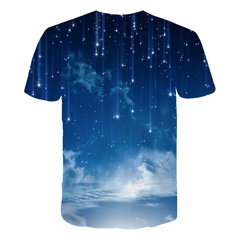 2020 Summer Purple Galaxy t shirt Men Space 3d Printing T-Shirt Universe Short Sleeve Print Tshirts Funny Casual Tops O-Neck