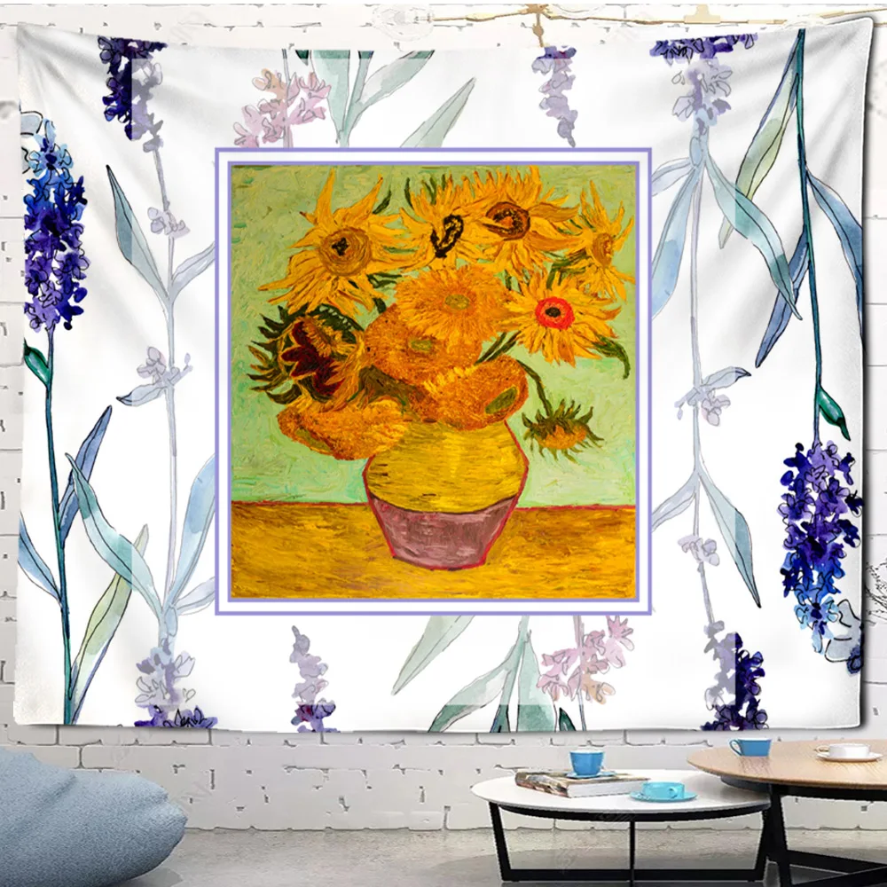 Sunflowers Tapestry Wall Hanging Mandala Tapestry Wall Hangings Decor for Living Room Bedroom Decor